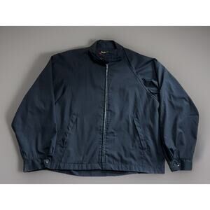 WEATHER JACK SPORTSWEAR ELY & WALKER 70s Black Lightweight Harrington Jacket L